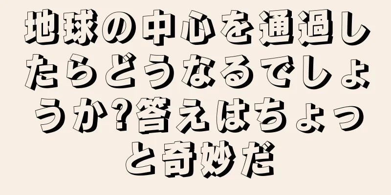 地球の中心を通過したらどうなるでしょうか?答えはちょっと奇妙だ