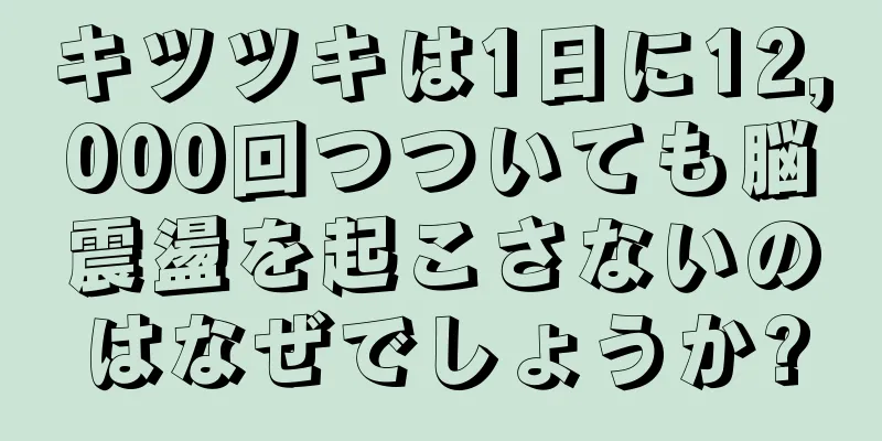 キツツキは1日に12,000回つついても脳震盪を起こさないのはなぜでしょうか?