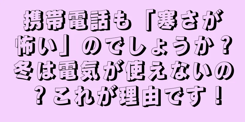 携帯電話も「寒さが怖い」のでしょうか？冬は電気が使えないの？これが理由です！