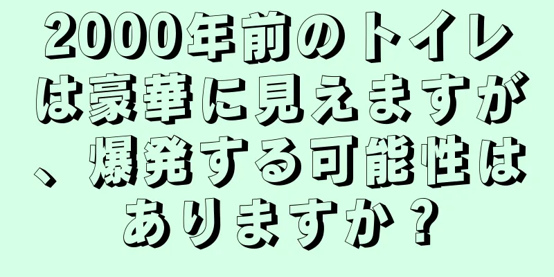 2000年前のトイレは豪華に見えますが、爆発する可能性はありますか？