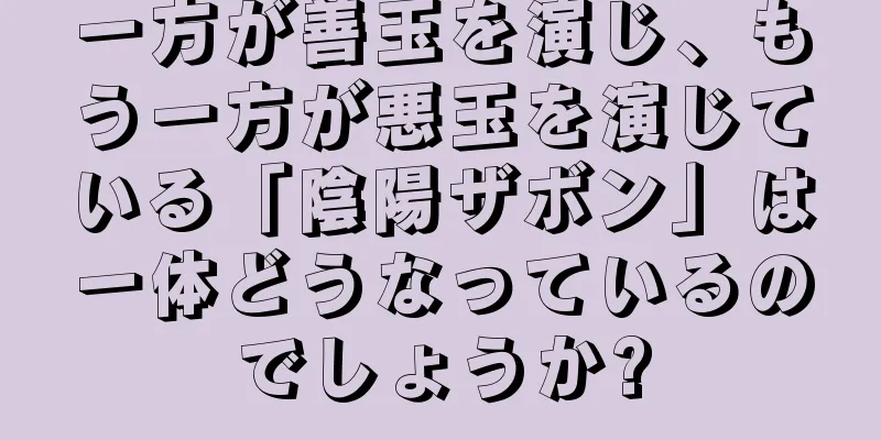 一方が善玉を演じ、もう一方が悪玉を演じている「陰陽ザボン」は一体どうなっているのでしょうか?