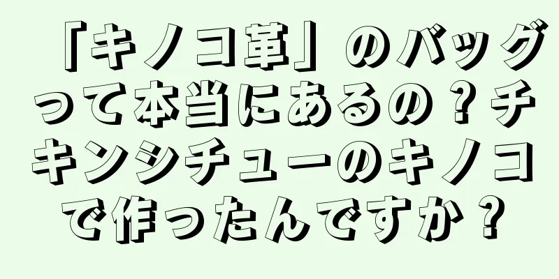 「キノコ革」のバッグって本当にあるの？チキンシチューのキノコで作ったんですか？