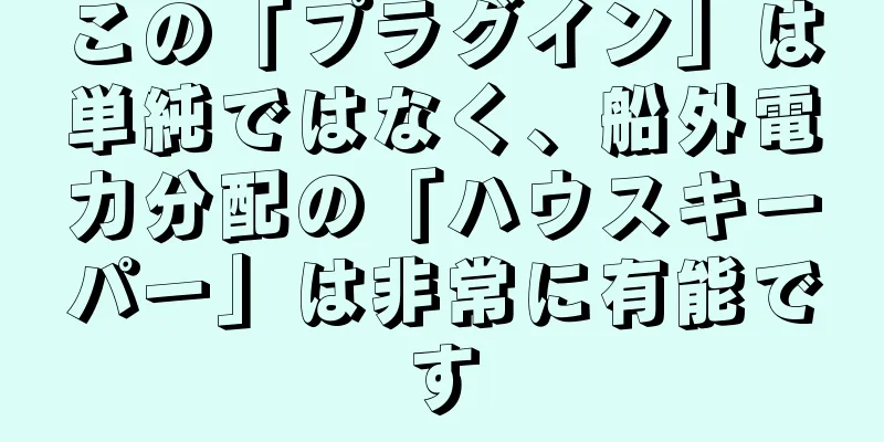 この「プラグイン」は単純ではなく、船外電力分配の「ハウスキーパー」は非常に有能です
