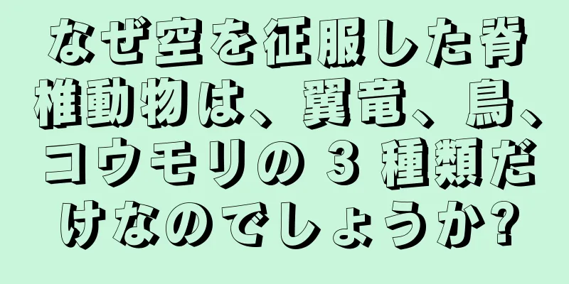 なぜ空を征服した脊椎動物は、翼竜、鳥、コウモリの 3 種類だけなのでしょうか?