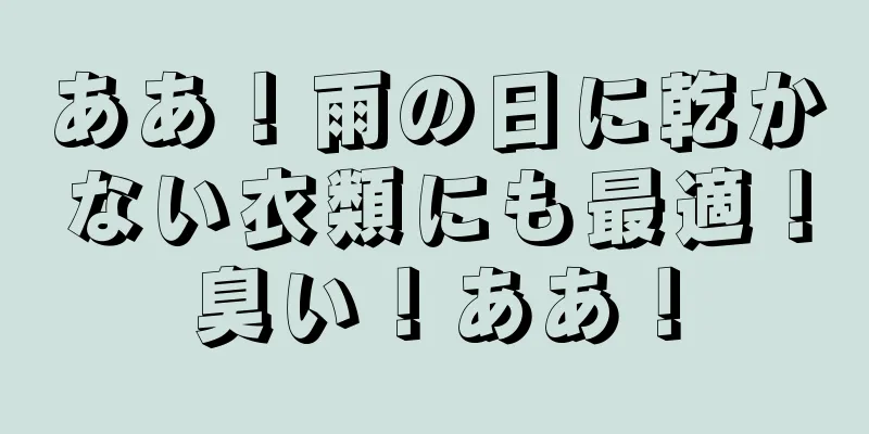 ああ！雨の日に乾かない衣類にも最適！臭い！ああ！