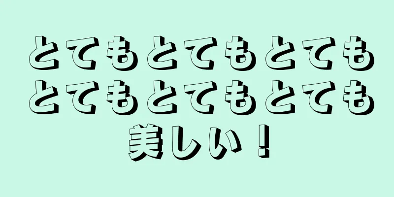 とてもとてもとてもとてもとてもとても美しい！