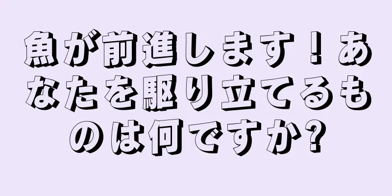 魚が前進します！あなたを駆り立てるものは何ですか?