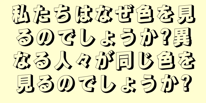 私たちはなぜ色を見るのでしょうか?異なる人々が同じ色を見るのでしょうか?