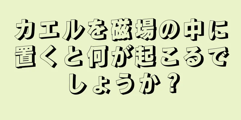 カエルを磁場の中に置くと何が起こるでしょうか？