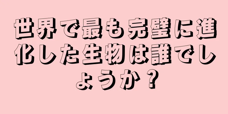 世界で最も完璧に進化した生物は誰でしょうか？