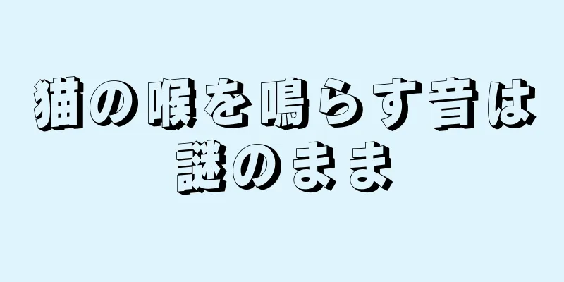 猫の喉を鳴らす音は謎のまま