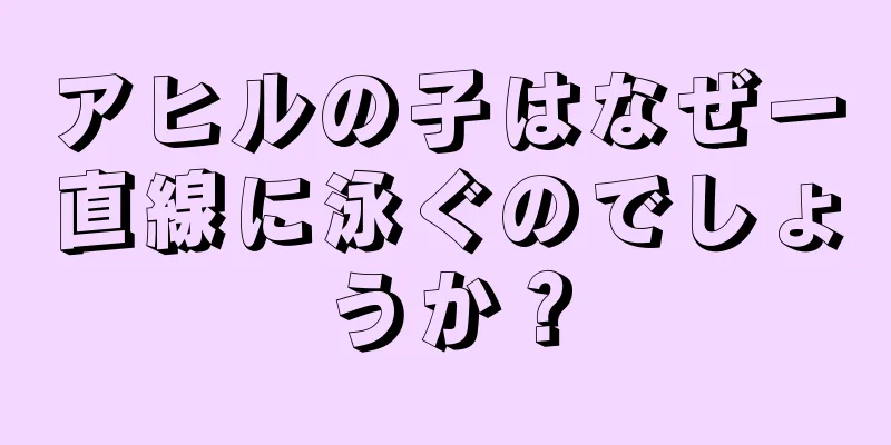 アヒルの子はなぜ一直線に泳ぐのでしょうか？