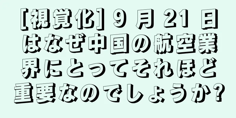 [視覚化] 9 月 21 日はなぜ中国の航空業界にとってそれほど重要なのでしょうか?