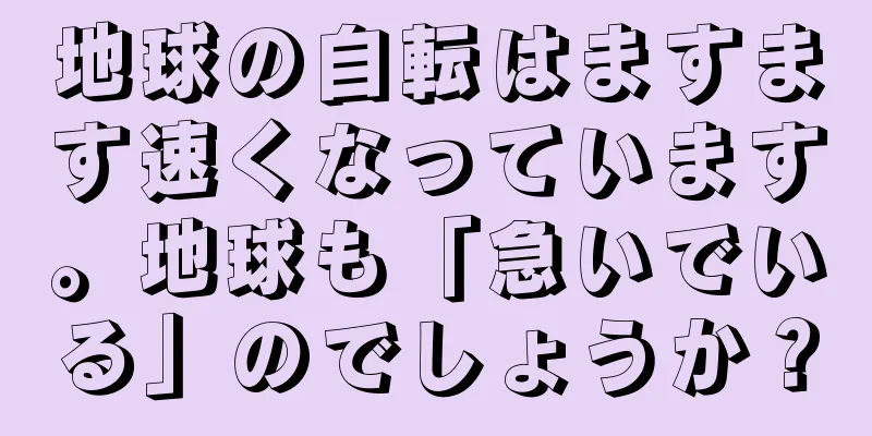 地球の自転はますます速くなっています。地球も「急いでいる」のでしょうか？