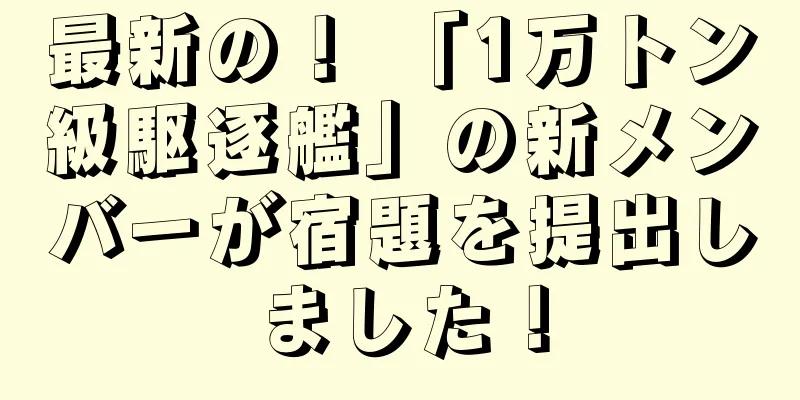 最新の！ 「1万トン級駆逐艦」の新メンバーが宿題を提出しました！