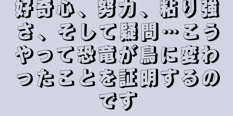 好奇心、努力、粘り強さ、そして疑問…こうやって恐竜が鳥に変わったことを証明するのです