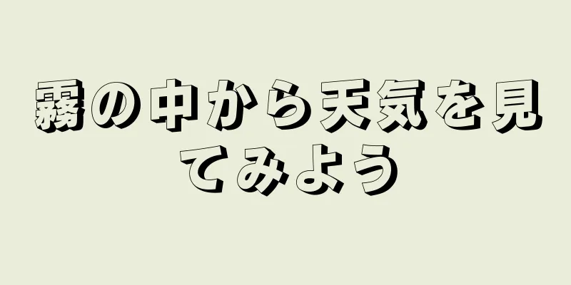 霧の中から天気を見てみよう