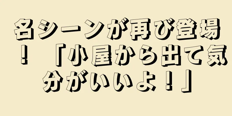 名シーンが再び登場！ 「小屋から出て気分がいいよ！」