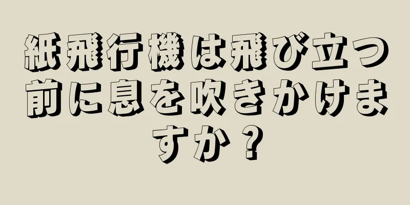 紙飛行機は飛び立つ前に息を吹きかけますか？