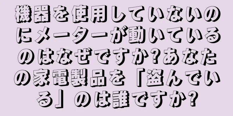 機器を使用していないのにメーターが動いているのはなぜですか?あなたの家電製品を「盗んでいる」のは誰ですか?