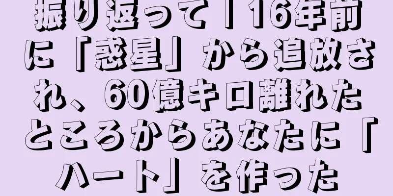 振り返って | 16年前に「惑星」から追放され、60億キロ離れたところからあなたに「ハート」を作った