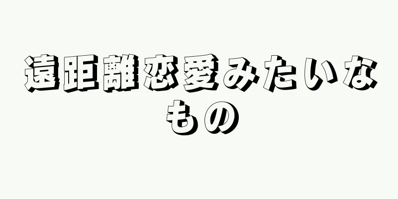 遠距離恋愛みたいなもの