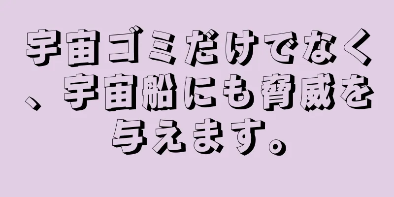 宇宙ゴミだけでなく、宇宙船にも脅威を与えます。
