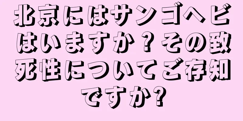 北京にはサンゴヘビはいますか？その致死性についてご存知ですか?