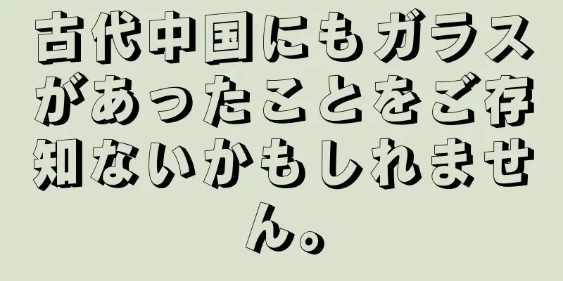 古代中国にもガラスがあったことをご存知ないかもしれません。