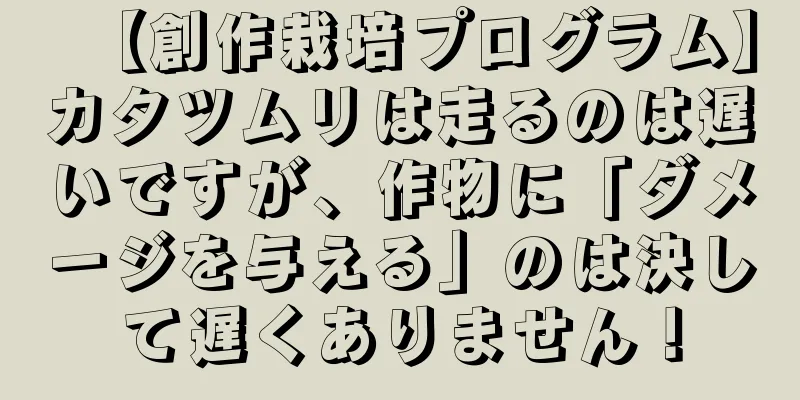 【創作栽培プログラム】カタツムリは走るのは遅いですが、作物に「ダメージを与える」のは決して遅くありません！