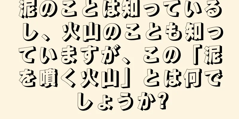 泥のことは知っているし、火山のことも知っていますが、この「泥を噴く火山」とは何でしょうか?