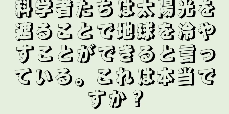 科学者たちは太陽光を遮ることで地球を冷やすことができると言っている。これは本当ですか？