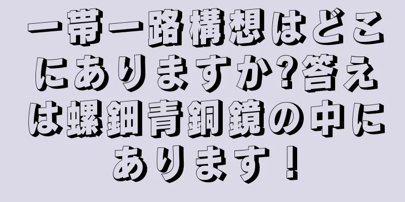 一帯一路構想はどこにありますか?答えは螺鈿青銅鏡の中にあります！