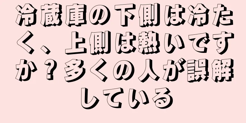 冷蔵庫の下側は冷たく、上側は熱いですか？多くの人が誤解している