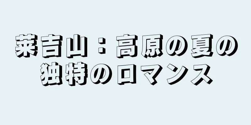 莱吉山：高原の夏の独特のロマンス