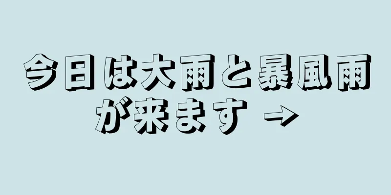 今日は大雨と暴風雨が来ます →