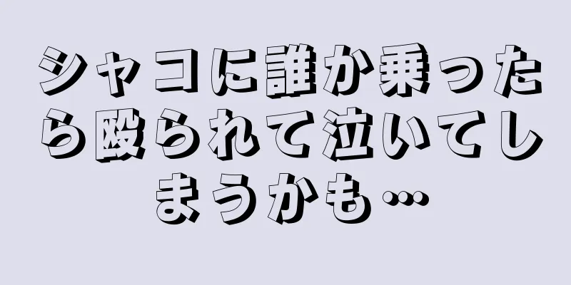 シャコに誰か乗ったら殴られて泣いてしまうかも…