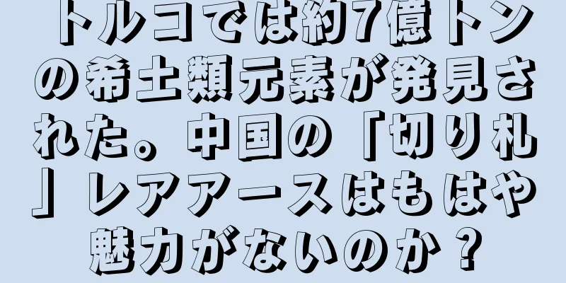 トルコでは約7億トンの希土類元素が発見された。中国の「切り札」レアアースはもはや魅力がないのか？