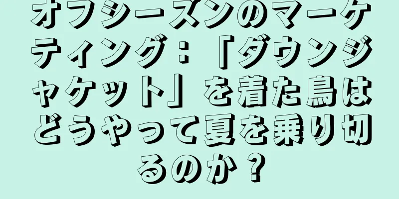 オフシーズンのマーケティング：「ダウンジャケット」を着た鳥はどうやって夏を乗り切るのか？
