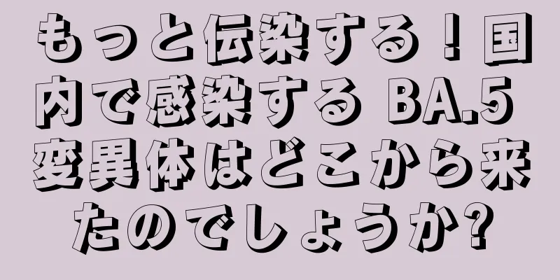 もっと伝染する！国内で感染する BA.5 変異体はどこから来たのでしょうか?