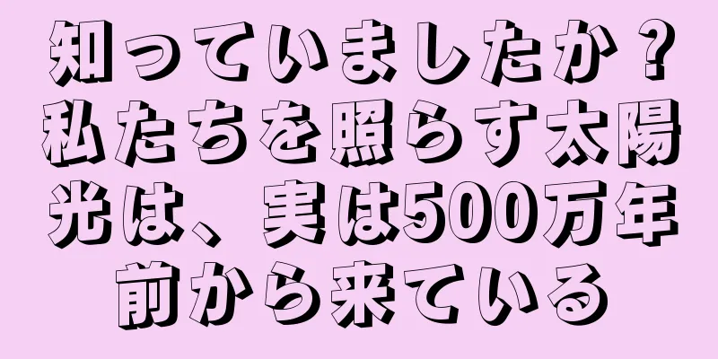 知っていましたか？私たちを照らす太陽光は、実は500万年前から来ている