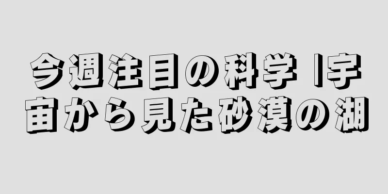 今週注目の科学 |宇宙から見た砂漠の湖