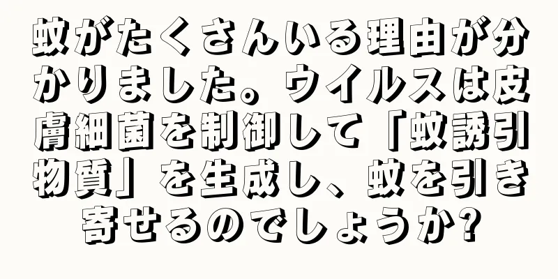 蚊がたくさんいる理由が分かりました。ウイルスは皮膚細菌を制御して「蚊誘引物質」を生成し、蚊を引き寄せるのでしょうか?