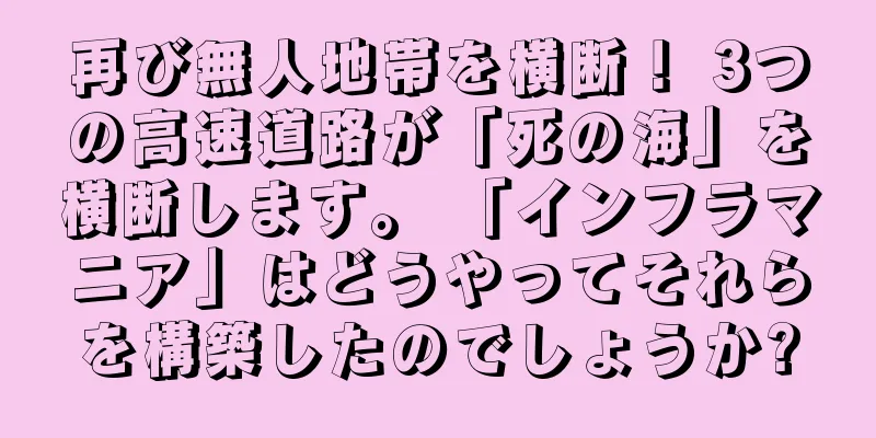 再び無人地帯を横断！ 3つの高速道路が「死の海」を横断します。 「インフラマニア」はどうやってそれらを構築したのでしょうか?
