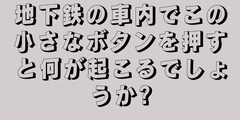 地下鉄の車内でこの小さなボタンを押すと何が起こるでしょうか?