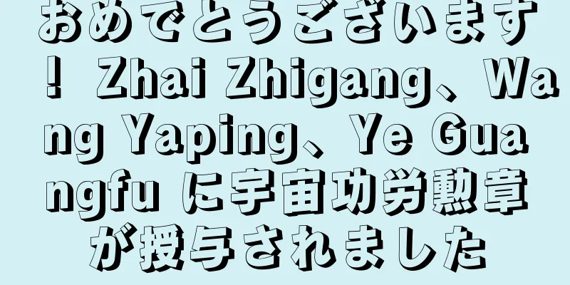 おめでとうございます！ Zhai Zhigang、Wang Yaping、Ye Guangfu に宇宙功労勲章が授与されました
