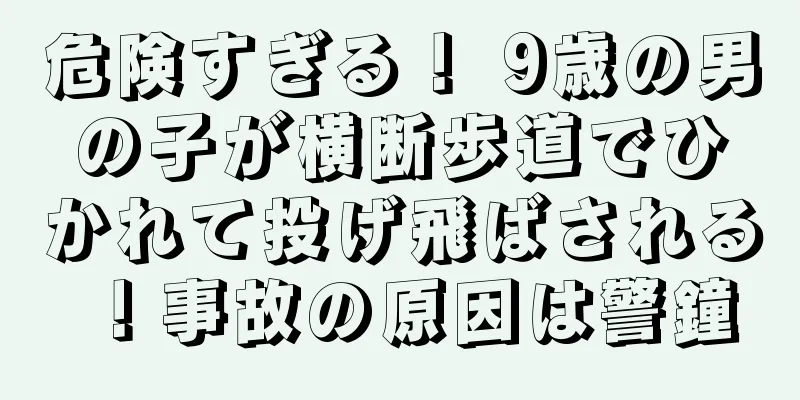 危険すぎる！ 9歳の男の子が横断歩道でひかれて投げ飛ばされる！事故の原因は警鐘