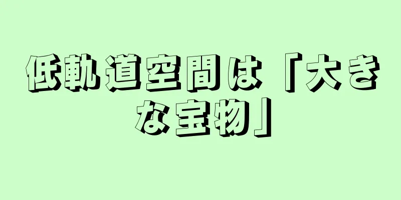 低軌道空間は「大きな宝物」