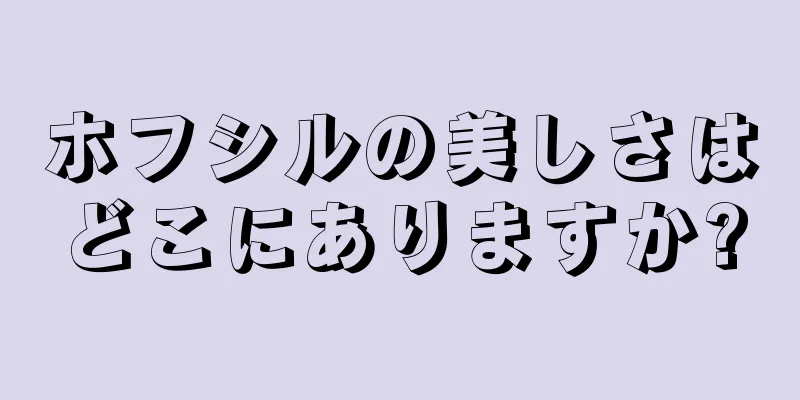 ホフシルの美しさはどこにありますか?