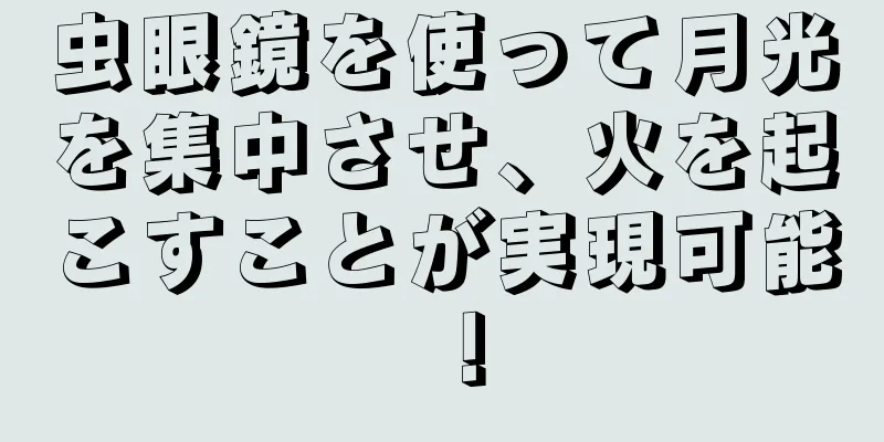 虫眼鏡を使って月光を集中させ、火を起こすことが実現可能！
